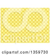 Clipart Of A Background Of A Yellow Square Pattern Royalty Free Vector Illustration
