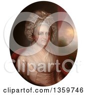 Painted Portrait Of Martha Washington