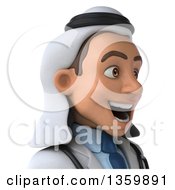 Clipart Of A 3d Young Male Arabian Doctor Avatar On A White Background Royalty Free Illustration by Julos