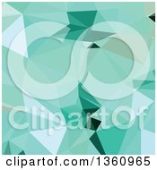Clipart Of A Caribbean Green Low Poly Abstract Geometric Background Royalty Free Vector Illustration