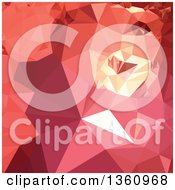 Poster, Art Print Of Bittersweet Red Low Poly Abstract Geometric Background