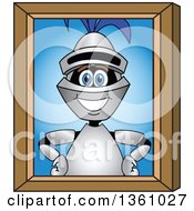 Clipart Of A Lancer School Mascot Portrait Royalty Free Vector Illustration