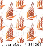 Clipart Of A Seamless Background Pattern Of Wheat Royalty Free Vector Illustration