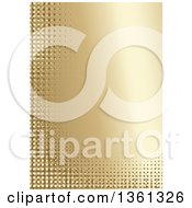 Clipart Of A Background Of Gradient Gold With Squares Royalty Free Vector Illustration
