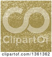 Poster, Art Print Of Christmas Background Of Golden Sparkly Glitter With A Center Area For Text