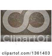 Clipart Of A 3d Brick Wall Background Royalty Free Illustration