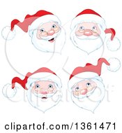 Poster, Art Print Of Jolly Christmas Santa Faces