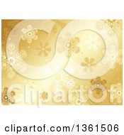 Poster, Art Print Of Christmas Background Of Snowflakes On Gold