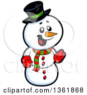 Poster, Art Print Of Cartoon Jolly Christmas Snowman