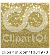 Poster, Art Print Of Christmas Background Of Gold Sparkly Glitter