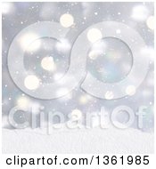 Clipart Of A Christmas Or Winter Background Of Snow Royalty Free Illustration