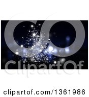 Poster, Art Print Of Christmas Background Of Lights On Black