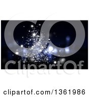 Clipart Of A Christmas Background Of Lights On Black Royalty Free Illustration