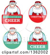 Poster, Art Print Of Santa Claus Christmas Badges