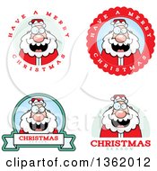 Santa Christmas Badges