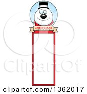 Clipart Of A Snowman Christmas Bookmark Design Royalty Free Vector Illustration
