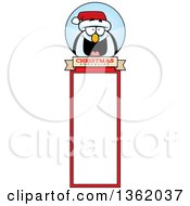 Poster, Art Print Of Penguin Christmas Bookmark Design