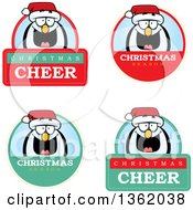 Clipart Of Penguin Christmas Badges Royalty Free Vector Illustration by Cory Thoman