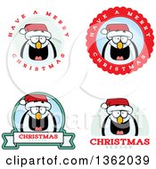 Poster, Art Print Of Penguin Christmas Badges