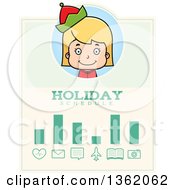 Poster, Art Print Of Girl Christmas Elf Holiday Schedule Design