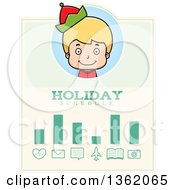 Poster, Art Print Of Boy Christmas Elf Holiday Schedule Design