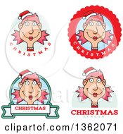 Poster, Art Print Of Female Christmas Elf Badges