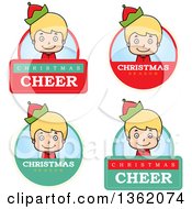 Poster, Art Print Of Boy Christmas Elf Badges