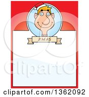 Poster, Art Print Of Male Christmas Elf And Red Page With Text Space
