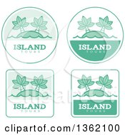 Clipart Of Island Tour Icons Royalty Free Vector Illustration by Cory Thoman