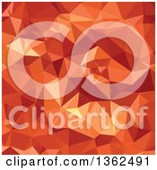 Clipart Of An Atomic Tangerine Orange Low Poly Abstract Geometric Background Royalty Free Vector Illustration