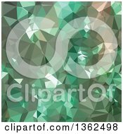 Poster, Art Print Of Caribbean Green Low Poly Abstract Geometric Background