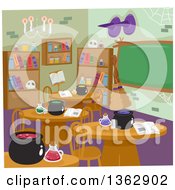 Poster, Art Print Of Classroom With Witch Potions And Cauldrons