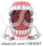 Clipart Of A 3d Open Mouth Character On A White Background Royalty Free Illustration