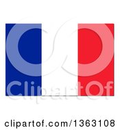 Poster, Art Print Of French Flag With A Shadow On A White Background