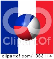 Poster, Art Print Of 3d French Sphere Over A Flag