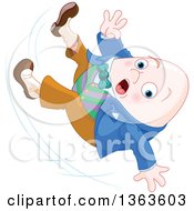 Clipart Of Humpty Dumpty The Egg Falling Royalty Free Vector Illustration