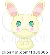 Poster, Art Print Of Cute Yellow Manga Anime Bunny Rabbit