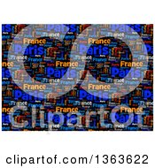 Clipart Of A Word Tag Cloud Collage Of The Words Paris France Terror On Black Background Royalty Free Illustration