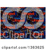 Clipart Of A Word Tag Cloud Collage Of The Words Paris France Terror On Black Background Royalty Free Illustration by oboy