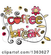 Poster, Art Print Of Colorful Sketched Coffee Break Word Art