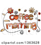 Poster, Art Print Of Colorful Sketched Coffee Morning Word Art