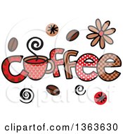 Colorful Sketched Coffee Word Art