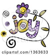 Colorful Sketched Joy Word Art