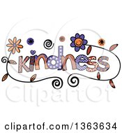 Colorful Sketched Kindness Word Art