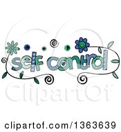 Poster, Art Print Of Colorful Sketched Self Control Word Art