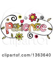 Colorful Sketched Patience Word Art