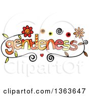 Poster, Art Print Of Colorful Sketched Gentleness Word Art