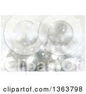 Poster, Art Print Of Background Of Stars And Bokeh Flares Over Silver