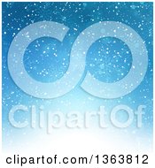Poster, Art Print Of Blue Snowflake Winter Or Christmas Background