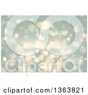 Clipart Of A Christmas Background Of Bokeh Flares And Stars Royalty Free Illustration